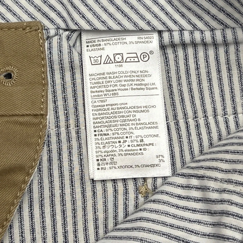 Banana Republic Pants Men 32x30 Brown Tan Fulton Chino Skinny Fit Stretch Casual
